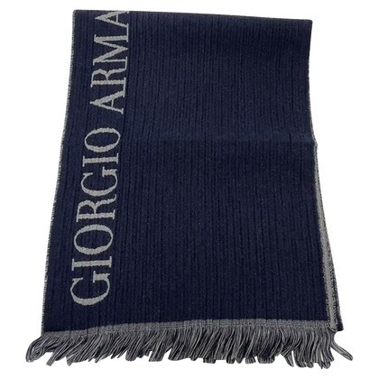 Giorgio Armani Schal/Tuch aus Wolle in Blau