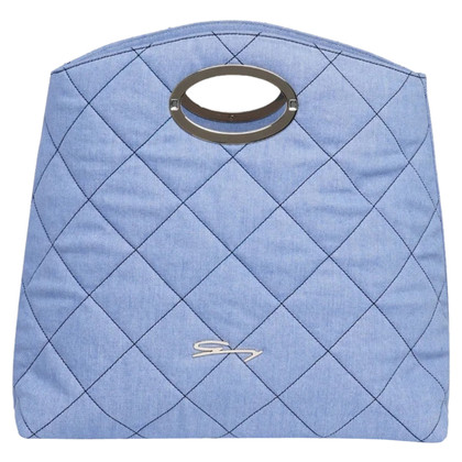 Genny Handtasche aus Baumwolle in Blau