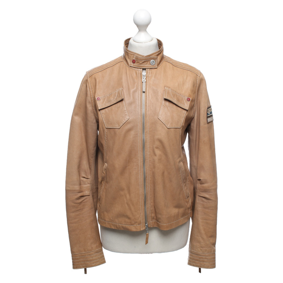 Bogner Jacke/Mantel aus Leder in Beige