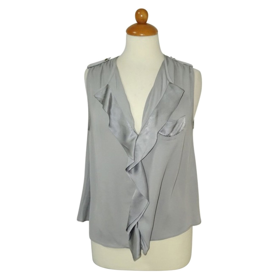 By Malene Birger Top Silk in Silvery