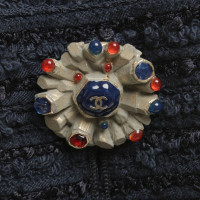 Chanel Schede jurk in Blauw / Wit