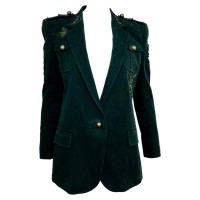 Balmain Jacke/Mantel aus Baumwolle in Khaki
