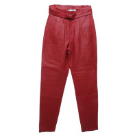 Gestuz Paio di Pantaloni in Pelle in Rosso