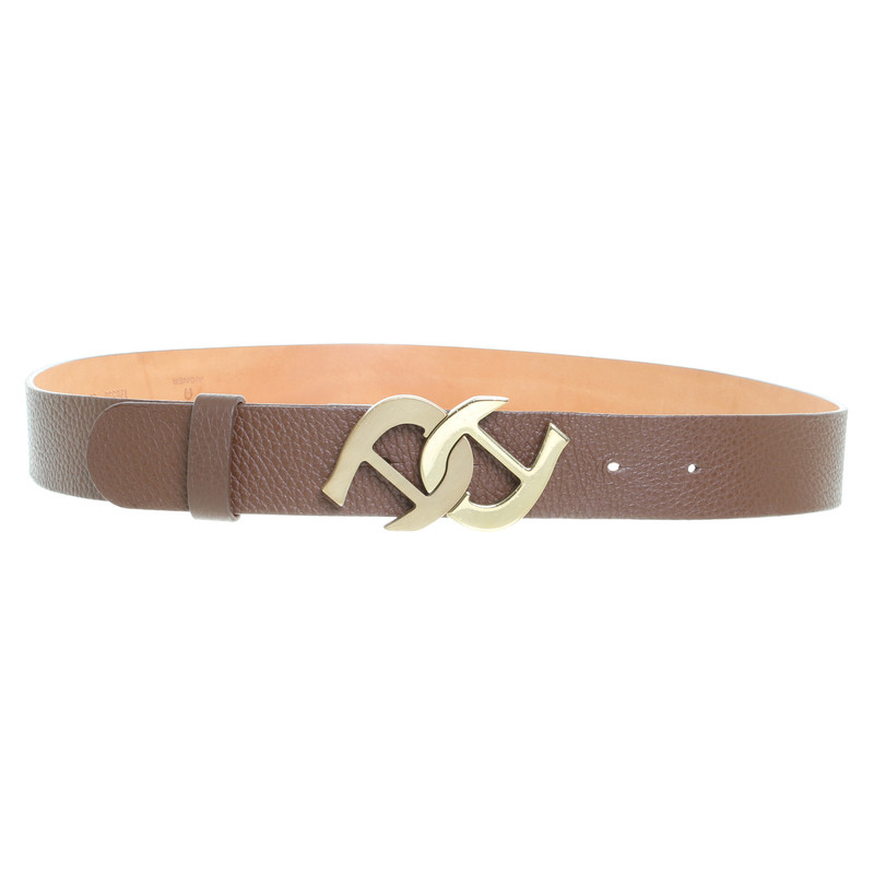 Aigner Leather belt with decorative buckle