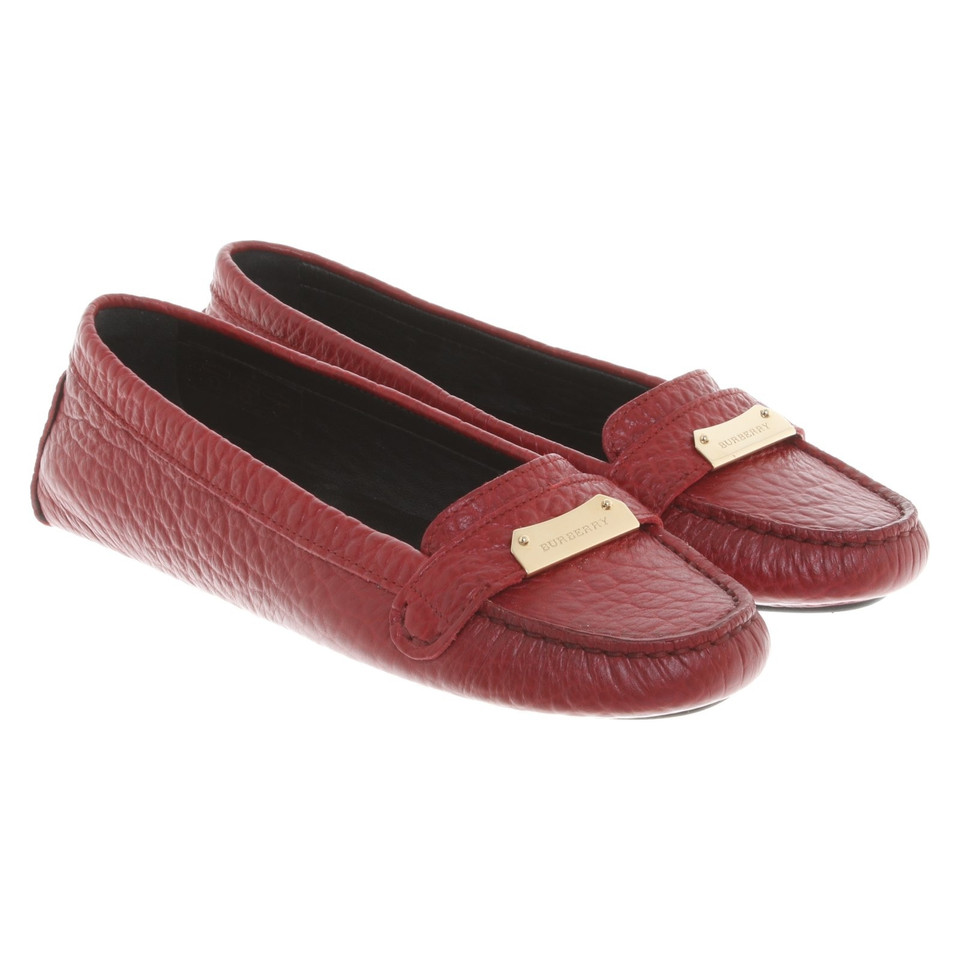 Burberry Moccasins in red