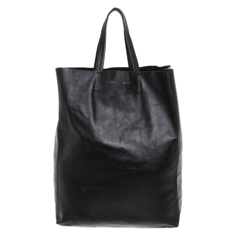 Céline Tote Bag aus Leder in Schwarz