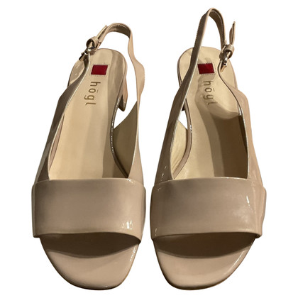 Högl Sandals Patent leather in Nude