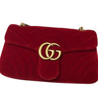 Gucci Marmont Bag aus Baumwolle in Rot