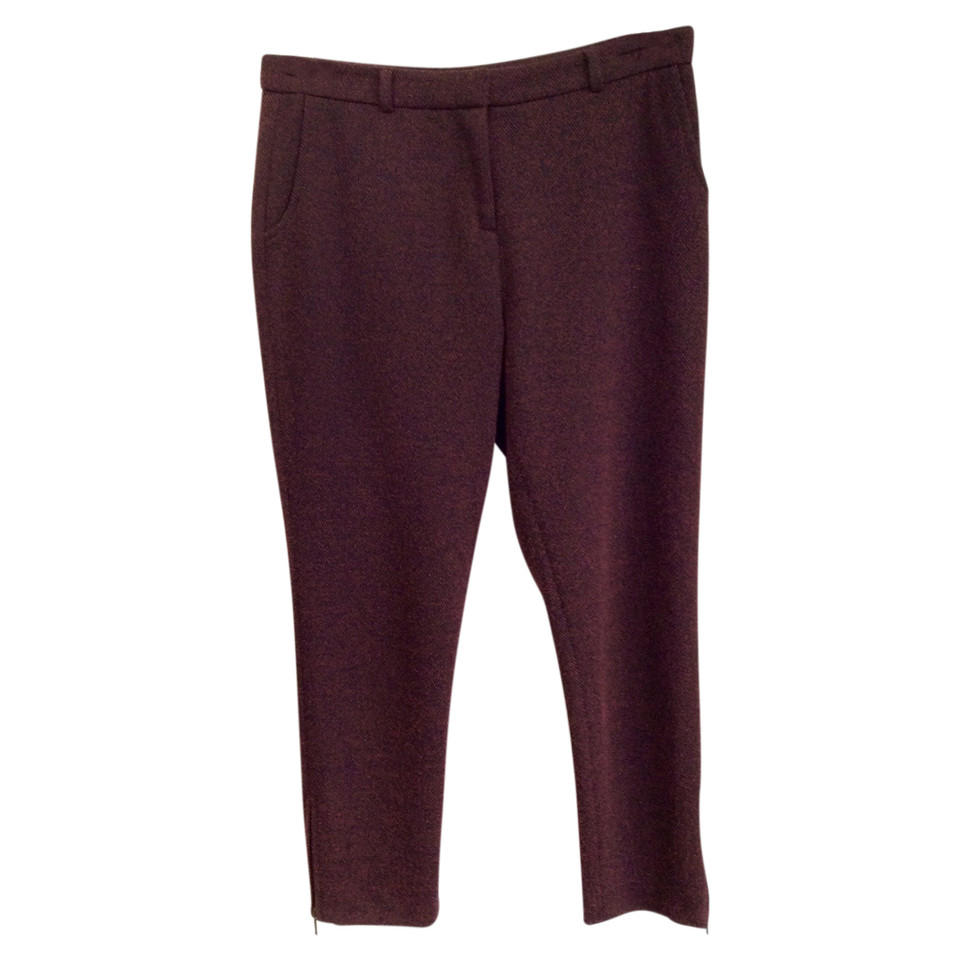 Ganni Wool pants in Bordeaux