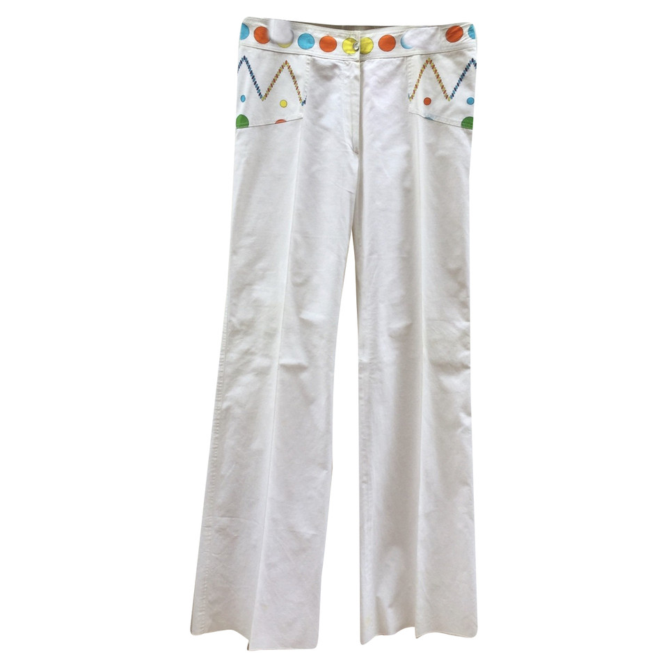 Oleg Cassini Trousers Cotton in White