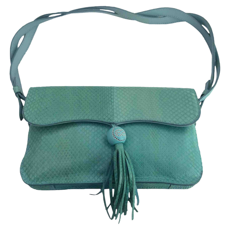 Escada Sac à main en Cuir en Turquoise