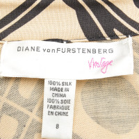 Diane Von Furstenberg Robe beige / noir