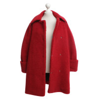 Mm6 By Maison Margiela Plush coat in red