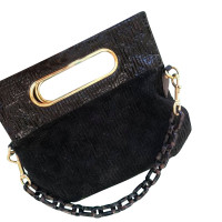 Louis Vuitton Clutch Bag Suede in Black