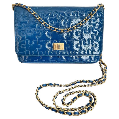 Chanel Wallet on Chain Patent leather in Blue