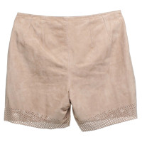 Marc Cain Suede shorts in beige / grey