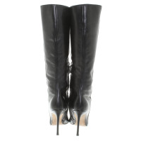 Gianni Versace Leather boots in black