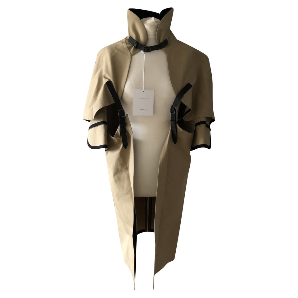 Victoria Beckham Jacket/Coat Cotton in Beige