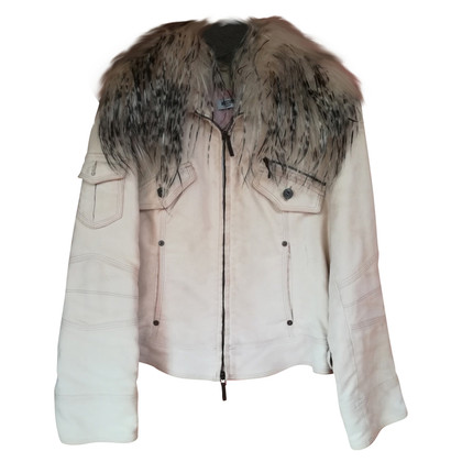 Moschino Jacke/Mantel aus Baumwolle in Weiß