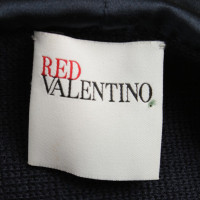 Red Valentino Cape with Tibetan fur in blue