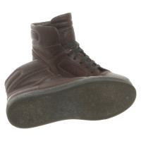 Brunello Cucinelli Sneakers aus Leder in Braun