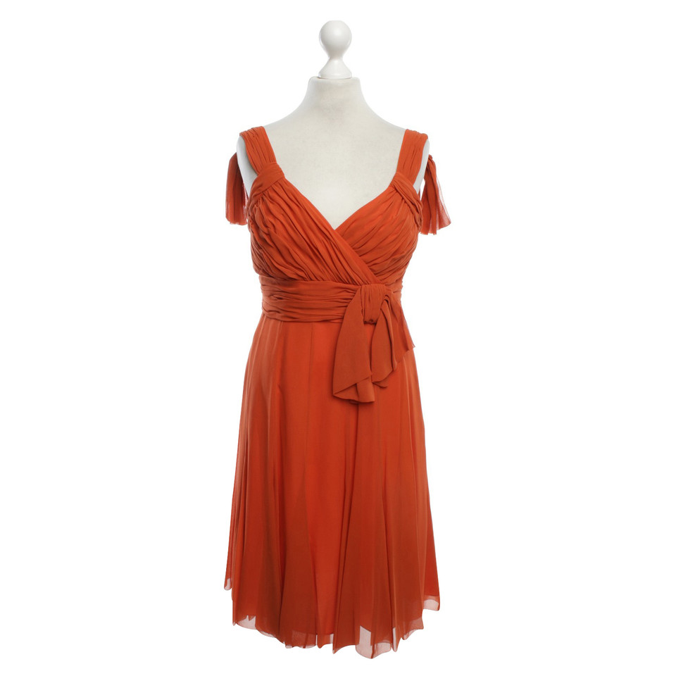 Karen Millen zijden jurk in Orange