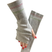 Elisabetta Franchi Handschuhe aus Baumwolle in Grau