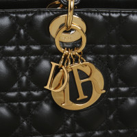 Christian Dior Lady Dior Large aus Leder in Schwarz