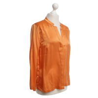 René Lezard Silk blouse in orange