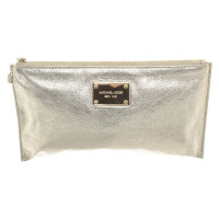 Michael Kors Clutch Bag Leather in Gold
