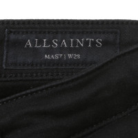 All Saints Jean en coton noir