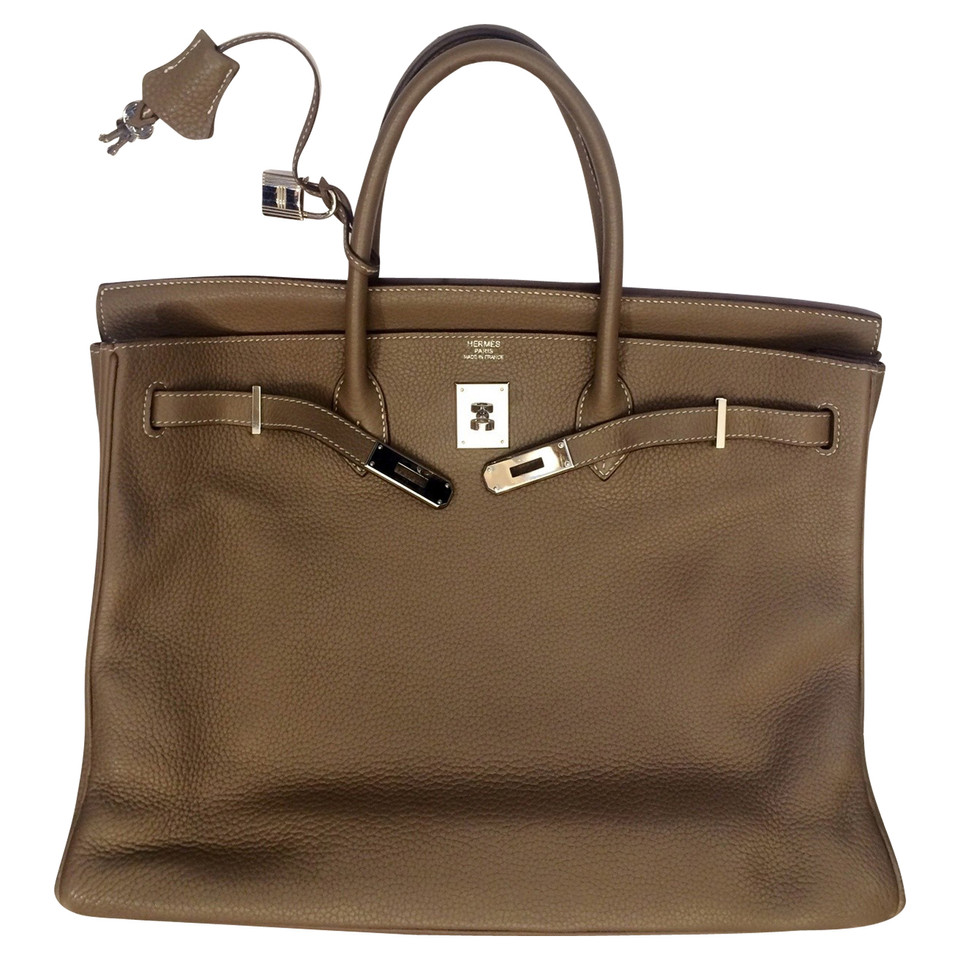 Hermès Birkin Bag 40 Leer in Taupe