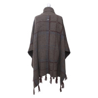 Barbour Poncho with plaid pattern