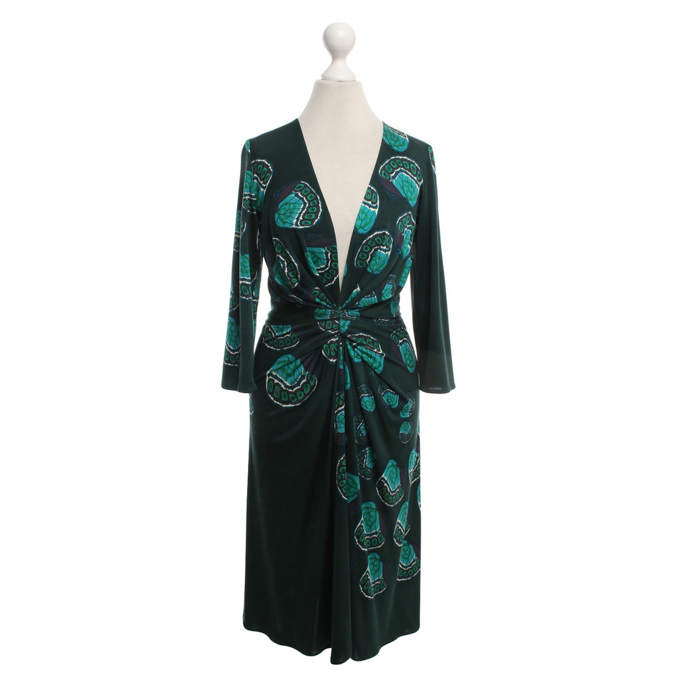 Issa Silk dress with motif patterns