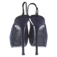 Yves Saint Laurent Suede Pumps in midnight blue