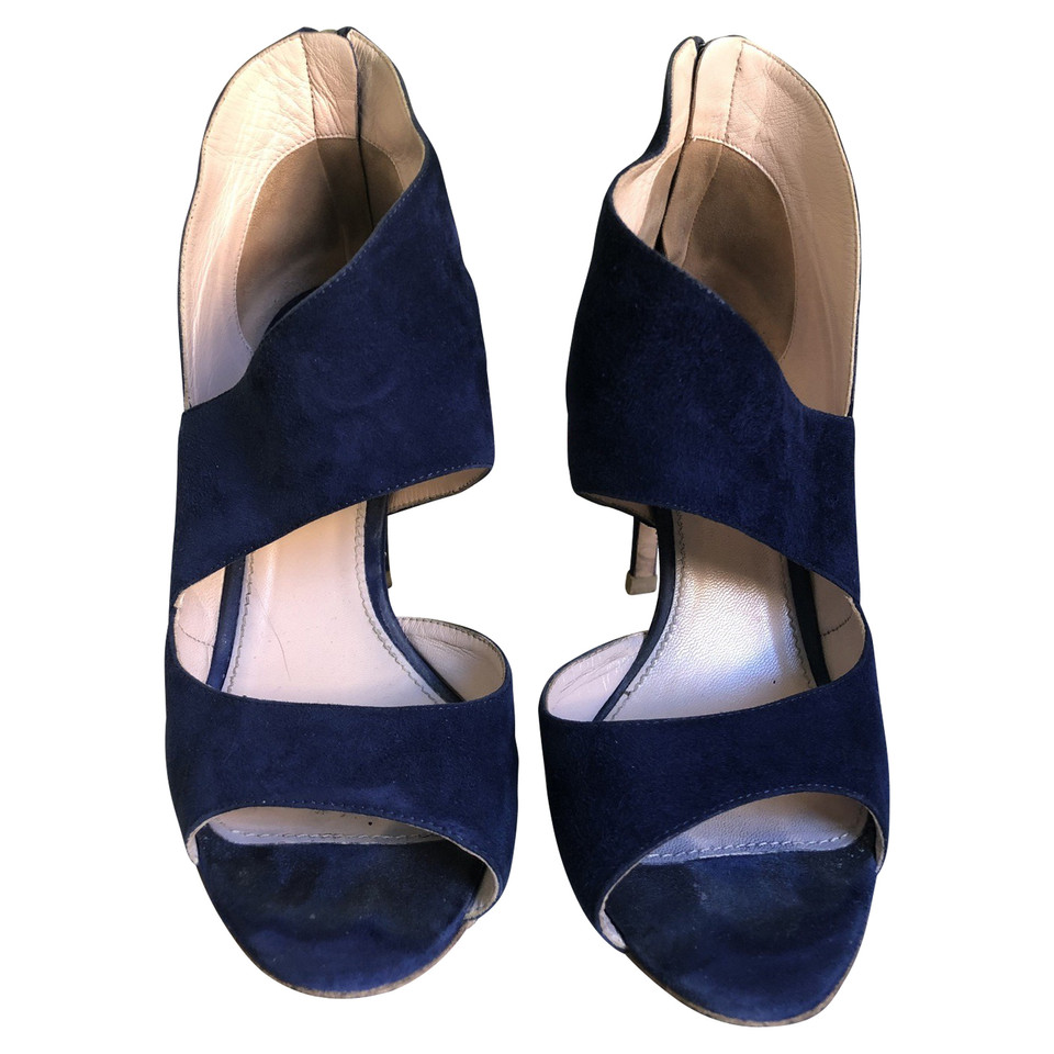 Miu Miu Sandalen aus Wildleder in Blau