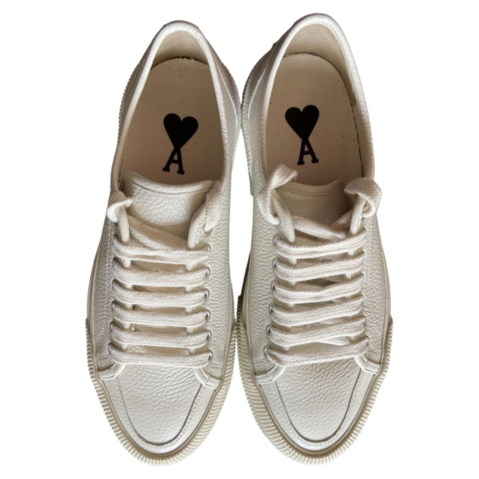 Ami Sneaker in Pelle in Bianco