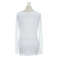Iris Von Arnim Pull tricoté en coton blanc
