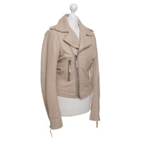 Balenciaga Veste en cuir beige