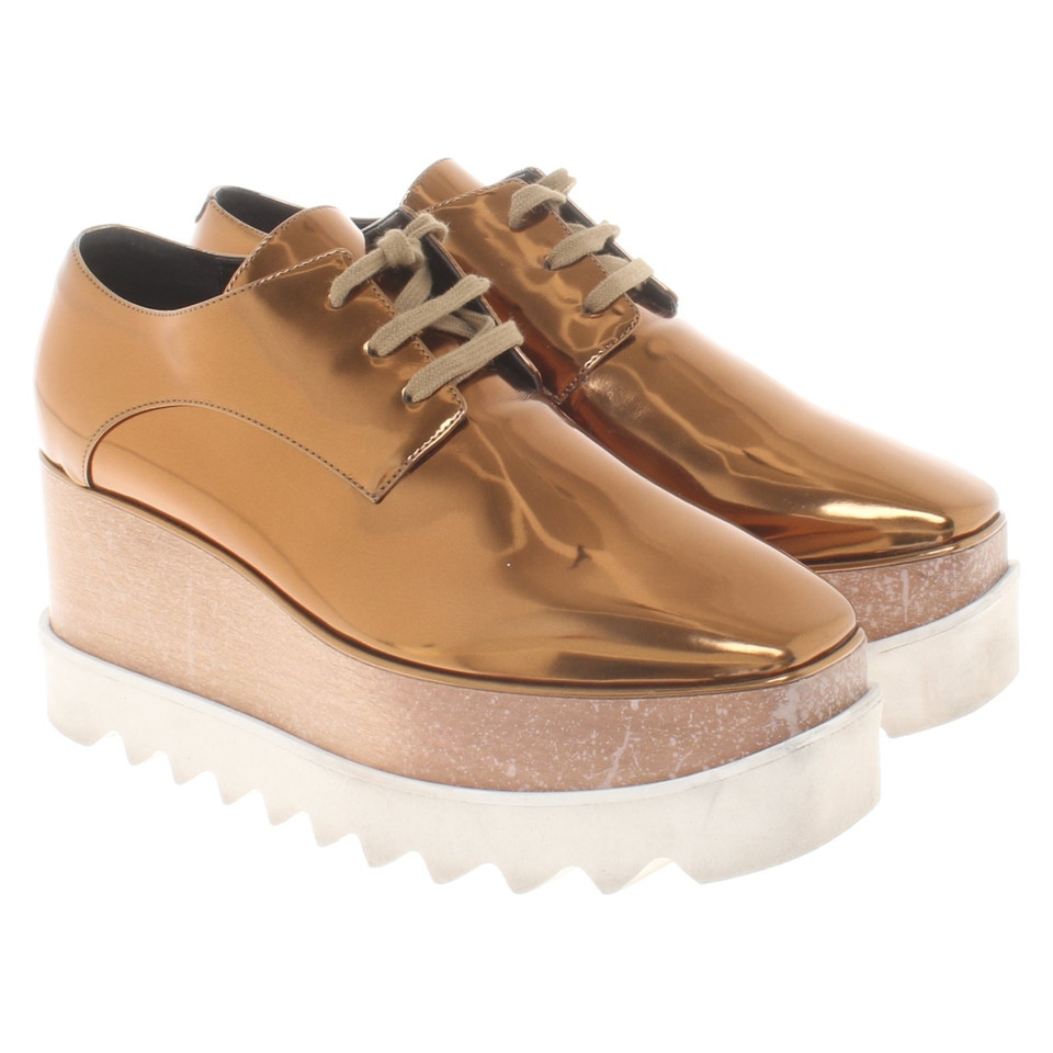 Stella McCartney Goudkleurige Veterschoenen