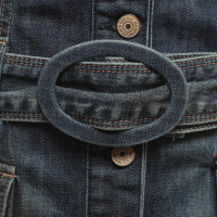 7 For All Mankind Giacca lunga in denim con cintura