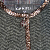 Chanel Blazer en laine / python