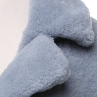 Yves Salomon Jacket/Coat Fur in Blue