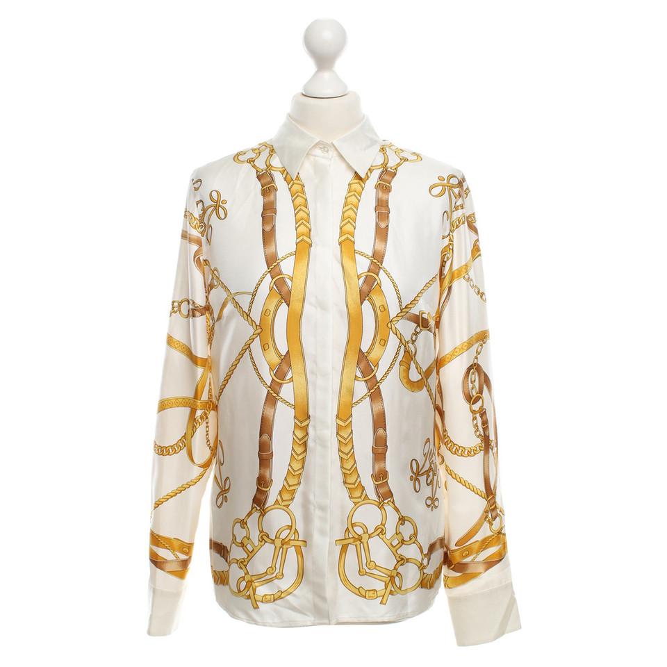 Van Laack Zijden blouse met patronen