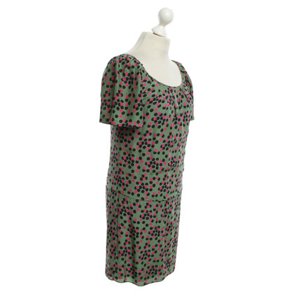 Juicy Couture Robe en soie en Vert / Rose / Noir