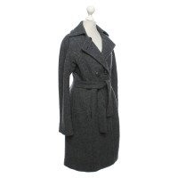 Stefanel Jacke/Mantel aus Wolle in Grau