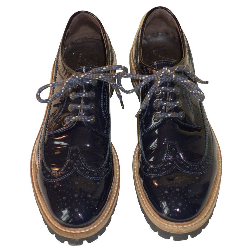 Agl Lace-up shoes Patent leather in Blue