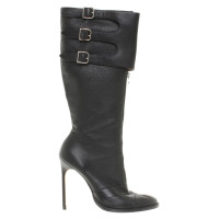 Manolo Blahnik Leather boots with decorative bar