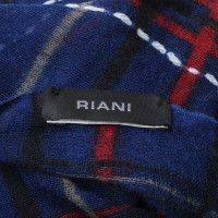 Riani Scarf in blue with check pattern