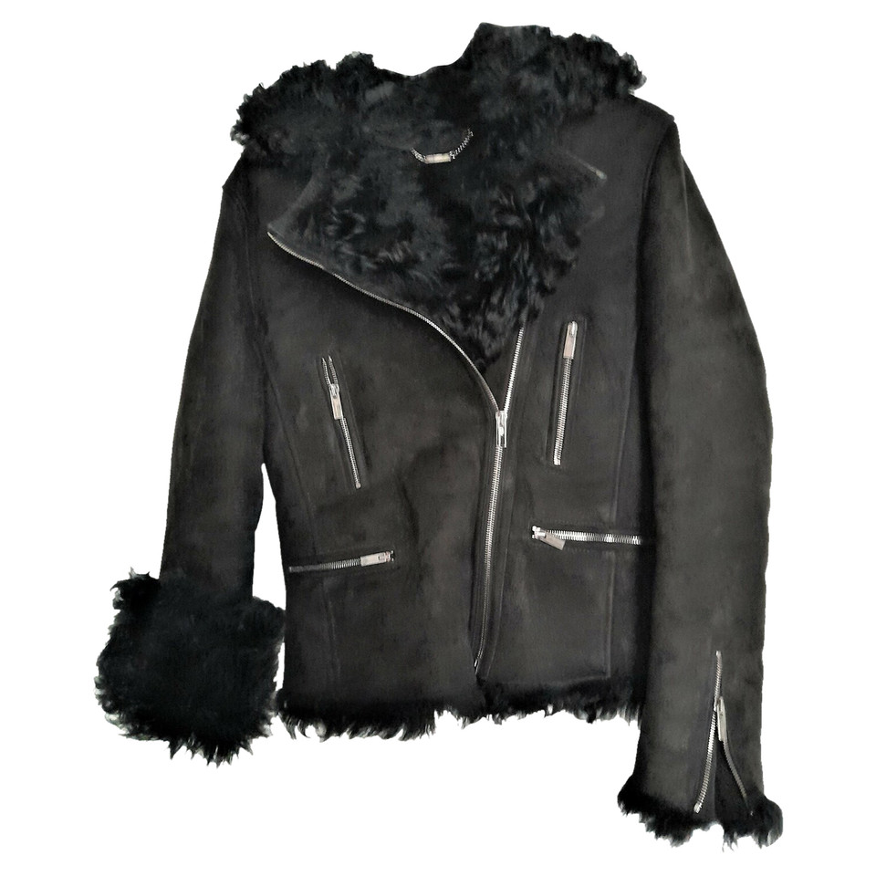 Blumarine Jacket/Coat Leather in Black